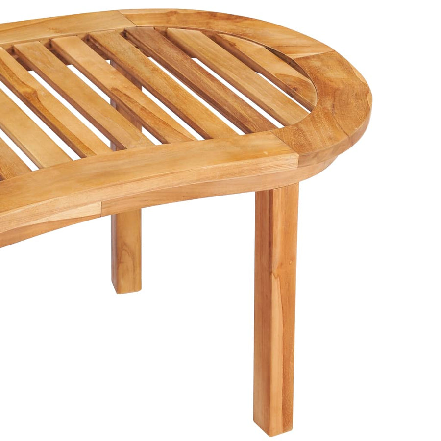 5-Delige Loungeset Banaanvormig Massief Teakhout