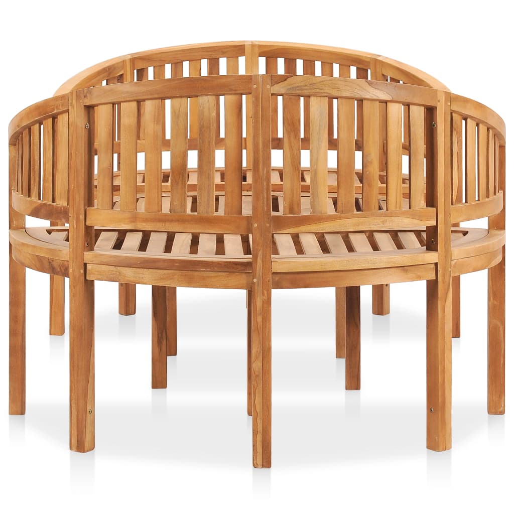 3-Delige Loungeset Banaanvormig Massief Teakhout 1
