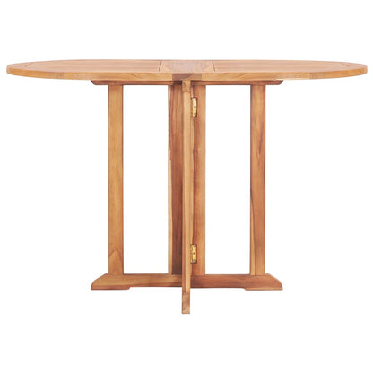 5-Delige Tuinset Inklapbaar Massief Teakhout 120 X 70 X 75 Cm 4 Met armleuning ovaal