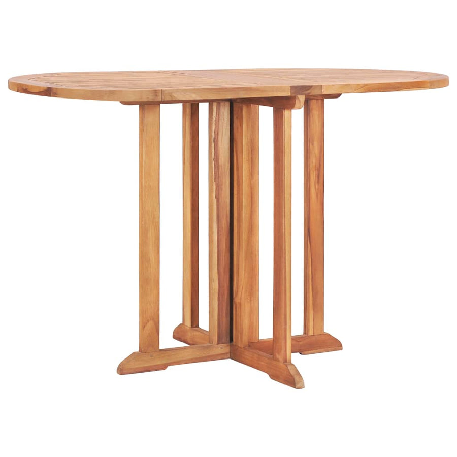 5-Delige Tuinset Inklapbaar Massief Teakhout 120 X 70 X 75 Cm 4 Met armleuning ovaal