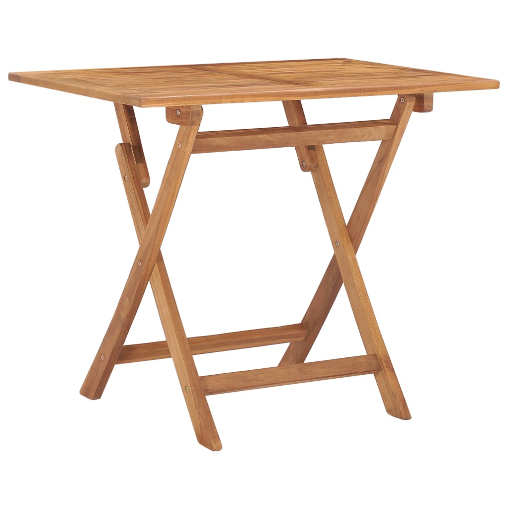 5-Delige Tuinset Inklapbaar Massief Teakhout 90 x 60 x 75 cm Zonder armleuning Rechthoekig