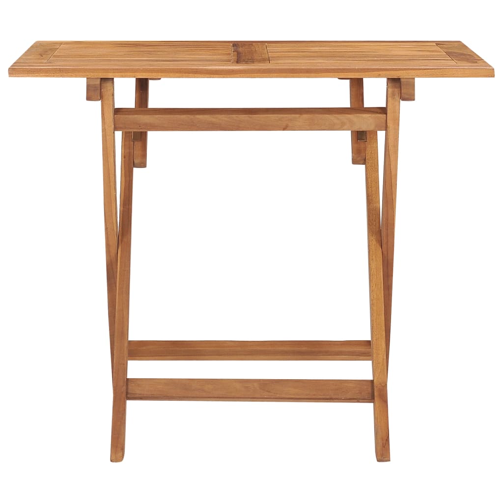 5-Delige Tuinset Inklapbaar Massief Teakhout 90 x 60 x 75 cm Zonder armleuning Rechthoekig