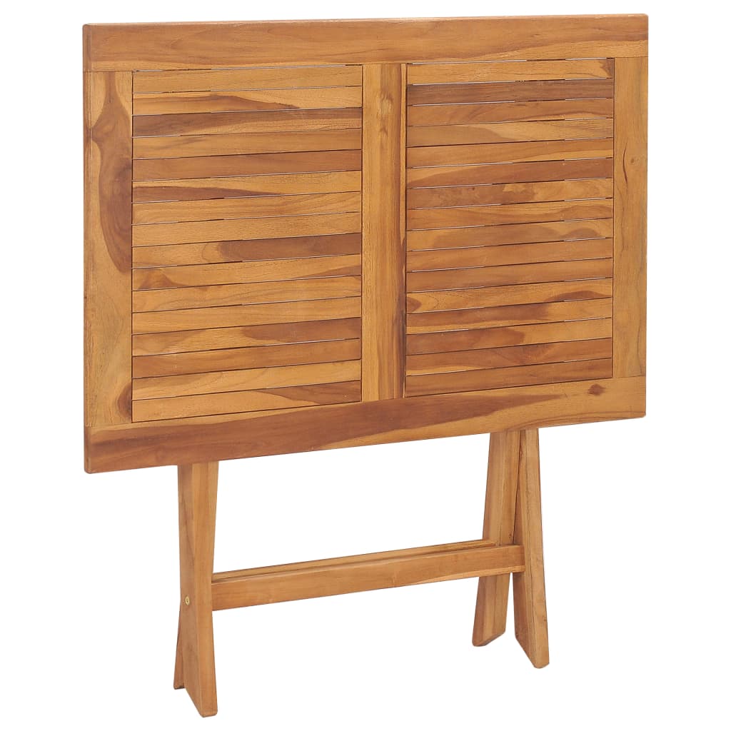 5-Delige Tuinset Inklapbaar Massief Teakhout 90 x 60 x 75 cm Zonder armleuning Rechthoekig