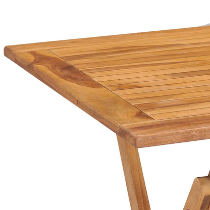 5-Delige Tuinset Inklapbaar Massief Teakhout 90 x 60 x 75 cm Zonder armleuning Rechthoekig