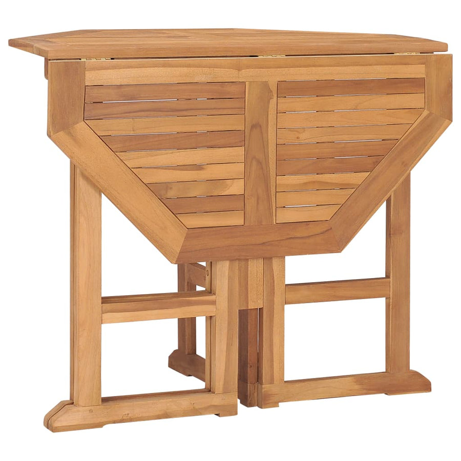 5-Delige Tuinset Inklapbaar Massief Teakhout 90 x 90 x 75 cm Zonder armleuning Achthoekig