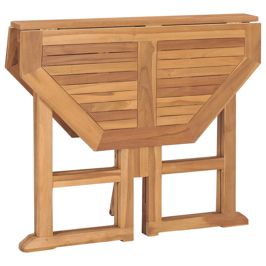 5-Delige Tuinset Inklapbaar Massief Teakhout 90 x 90 x 75 cm Zonder armleuning Achthoekig