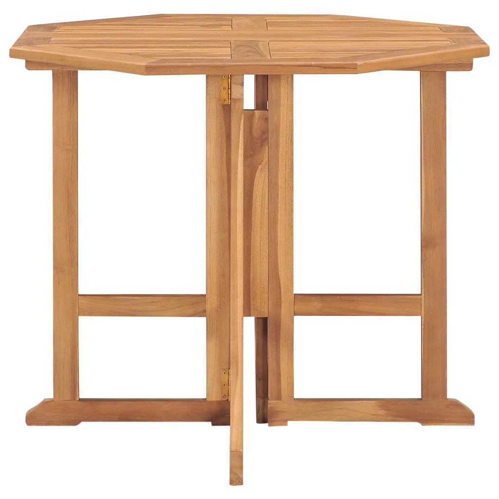 5-Delige Tuinset Inklapbaar Massief Teakhout 90 x 90 x 75 cm Met armleuning Achthoekig
