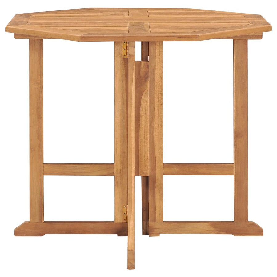5-Delige Tuinset Inklapbaar Massief Teakhout 90 x 90 x 75 cm Met armleuning Achthoekig