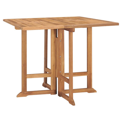 5-Delige Tuinset Inklapbaar Massief Teakhout 90 x 90 x 75 cm Zonder armleuning Vierkant