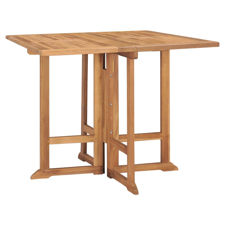 5-Delige Tuinset Inklapbaar Massief Teakhout 90 x 90 x 75 cm Zonder armleuning Vierkant