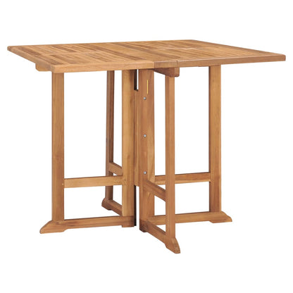 5-Delige Tuinset Inklapbaar Massief Teakhout 90 x 90 x 75 cm Met armleuning Vierkant