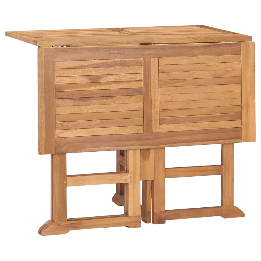5-Delige Tuinset Inklapbaar Massief Teakhout 90 x 90 x 75 cm Met armleuning Vierkant