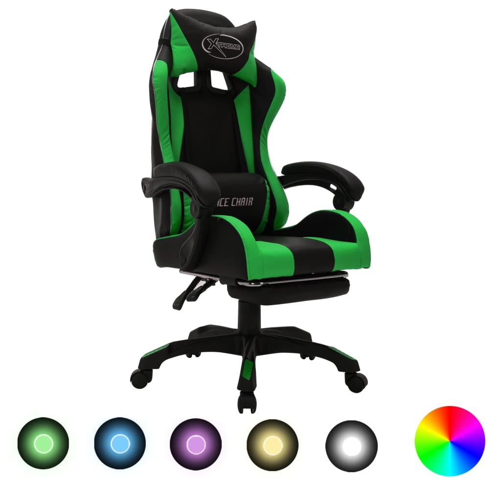Racestoel Met Rgb Led-Verlichting Kunstleer 1