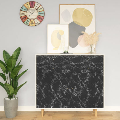 Meubelfolie Zelfklevend 500X90 Cm Pvc Steen 1 Zwart