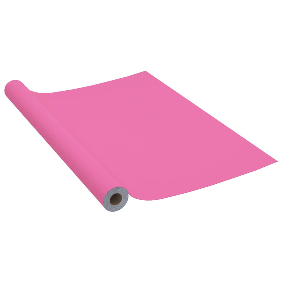 Meubelfolie Zelfklevend 500X90 Cm Pvc Hoogglans Roze 1 high gloss pink