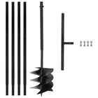 Hand auger 250 mm with 4 m extension pipe steel