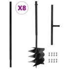 Auger with handle 250 mm with extension tube 8 m steel