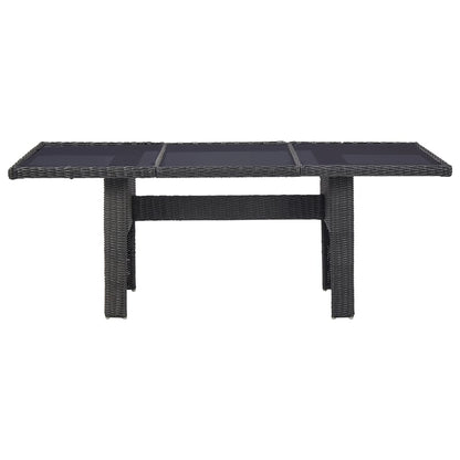 7-Delige Tuinset Poly Rattan Zwart