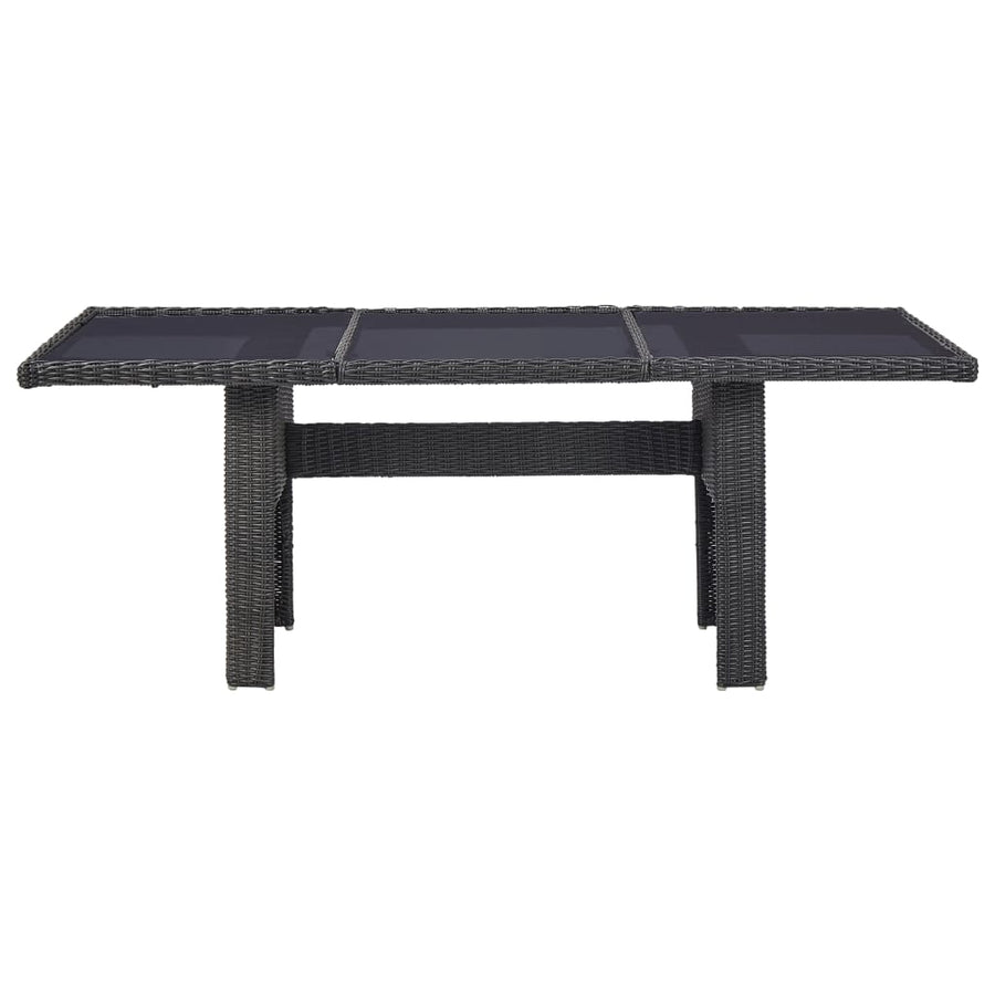 7-Delige Tuinset Poly Rattan Zwart