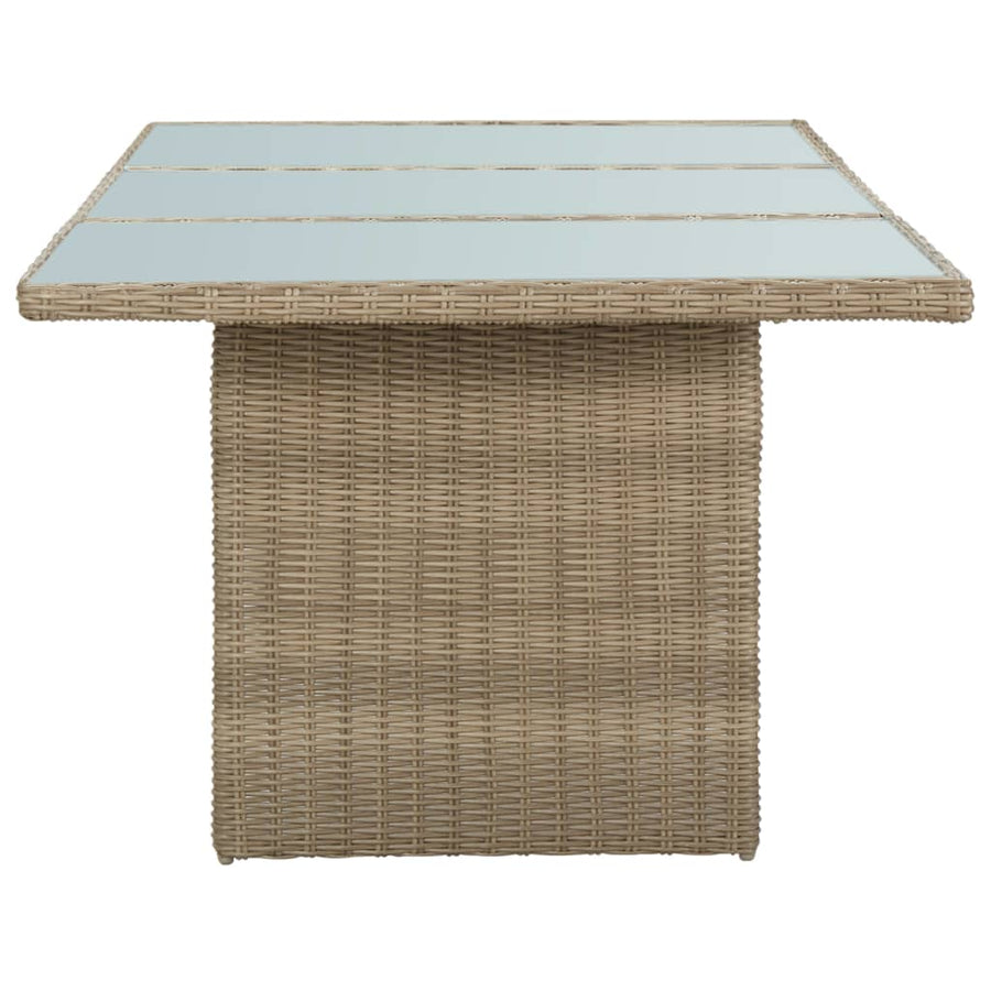 -Delige Tuinset Poly Rattan 7 Bruin en wit