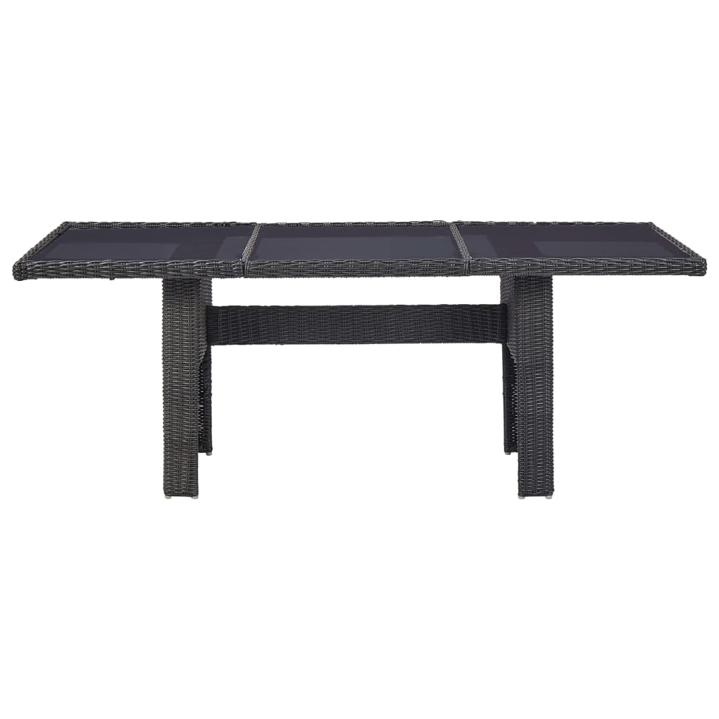 9-Delige Tuinset Poly Rattan Zwart