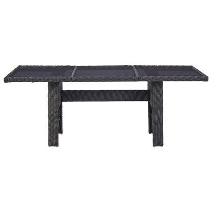 9-Delige Tuinset Poly Rattan Zwart