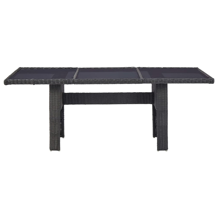 9-Delige Tuinset Poly Rattan Zwart