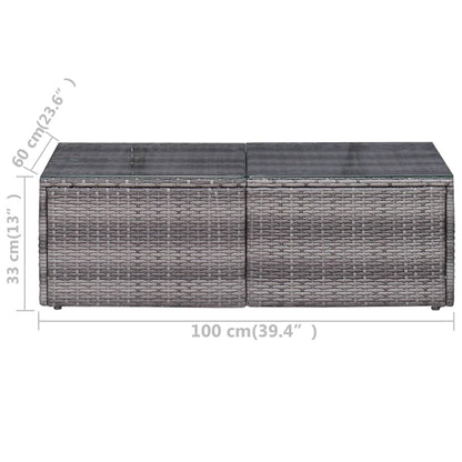9-Delige Loungeset Met Kussens Poly Rattan 1