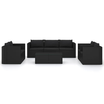 9-Delige Loungeset Met Kussens Poly Rattan 1