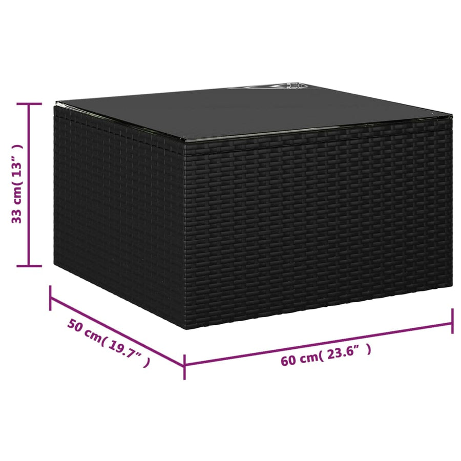 9-Delige Loungeset Met Kussens Poly Rattan 1