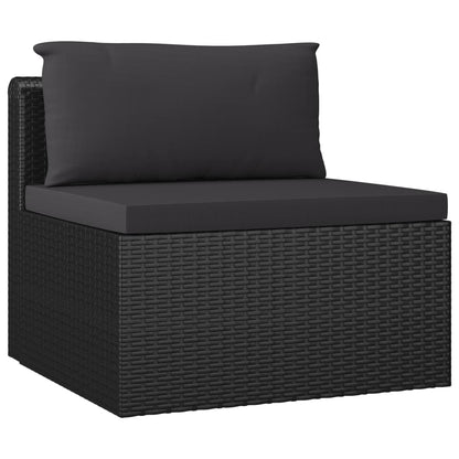 9-Delige Loungeset Met Kussens Poly Rattan 1