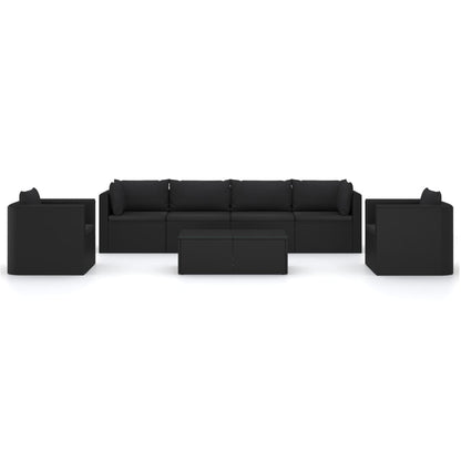 7-Delige Loungeset Met Kussens Poly Rattan 1