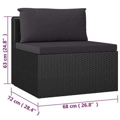 7-Delige Loungeset Met Kussens Poly Rattan 1