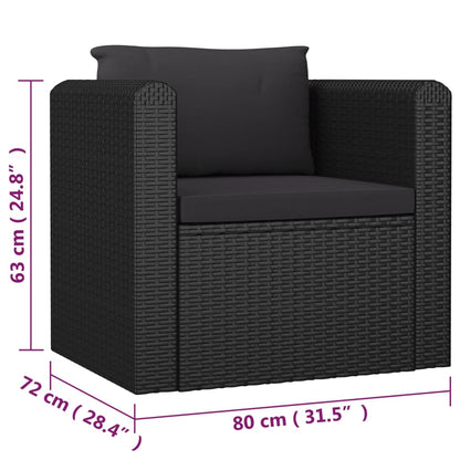 7-Delige Loungeset Met Kussens Poly Rattan 1