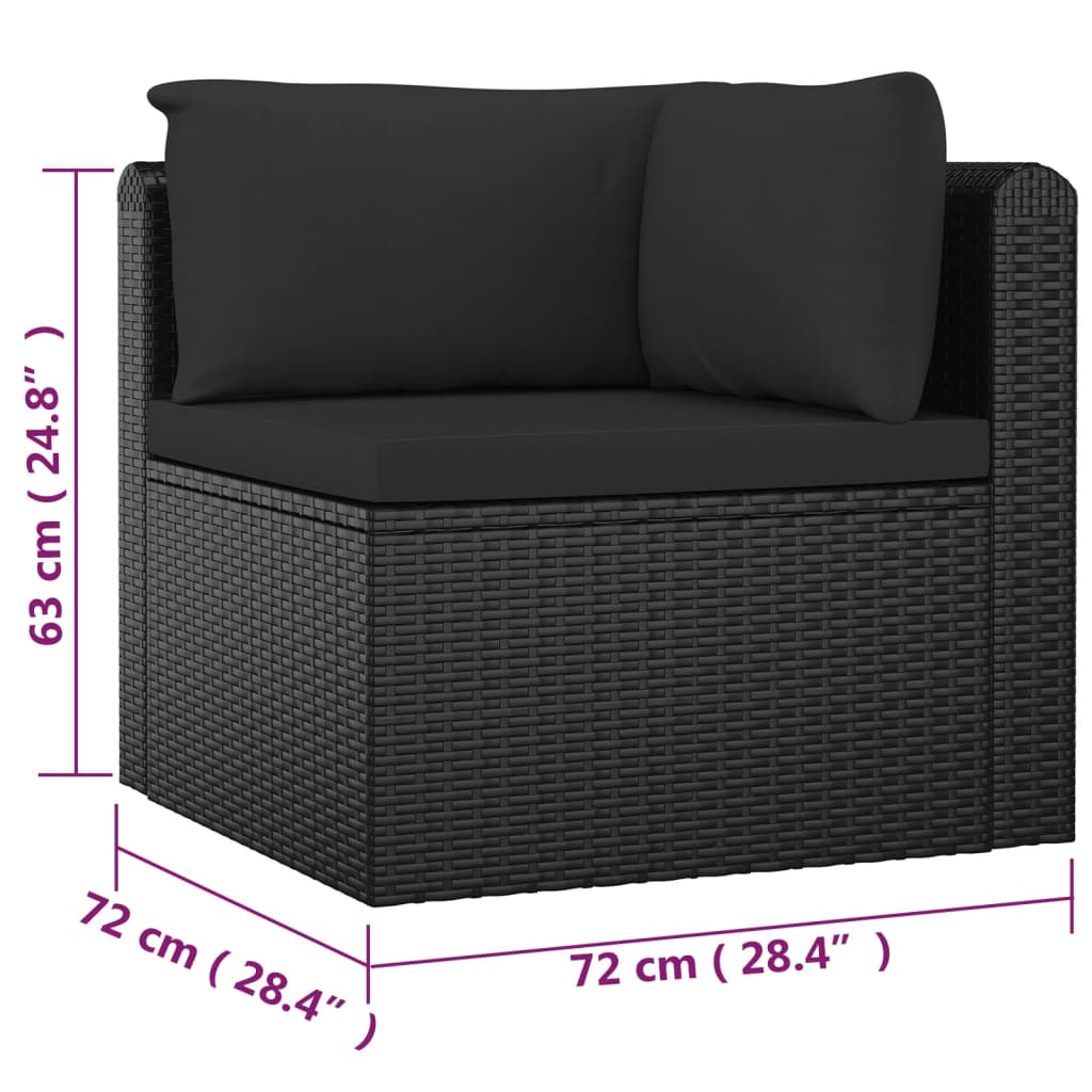 7-Delige Loungeset Met Kussens Poly Rattan 1