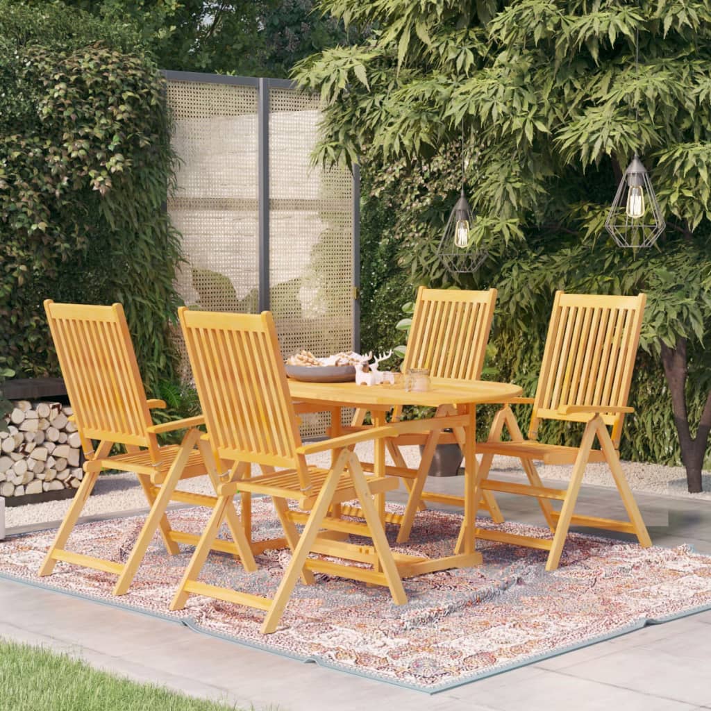 5-delige Tuinset massief teakhout