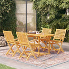 Tuinset 5-delig massief teakhout 150x90 cm