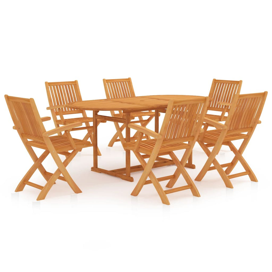 Tuinset Massief Teakhout 7 ovaal