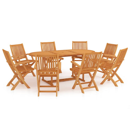 Tuinset Massief Teakhout 9 ovaal