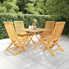 5-piece solid teak garden set