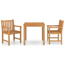 3-Delige Tuinset Massief Teakhout 80 cm tafellengte 2x Fauteuil + Tafel