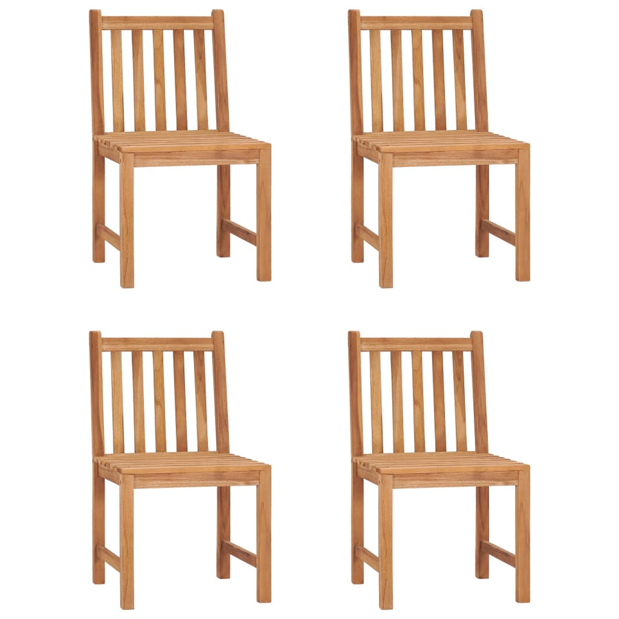 5-Delige Tuinset Massief Teakhout 4x stoel + Tafel