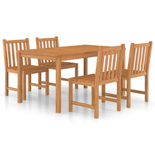 5-Delige Tuinset Massief Teakhout 4x stoel + Tafel