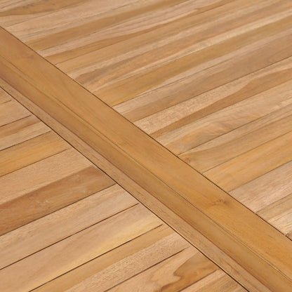 5-Delige Tuinset Massief Teakhout 4x Fauteuil + Tafel