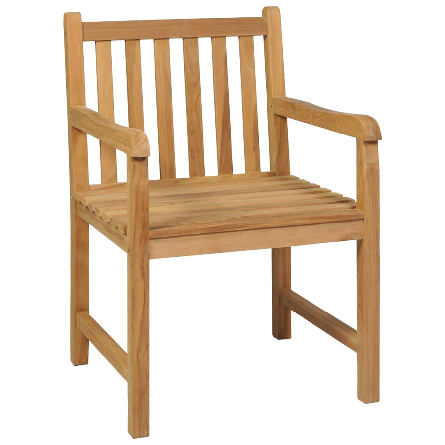 5-Delige Tuinset Massief Teakhout 4x Fauteuil + Tafel