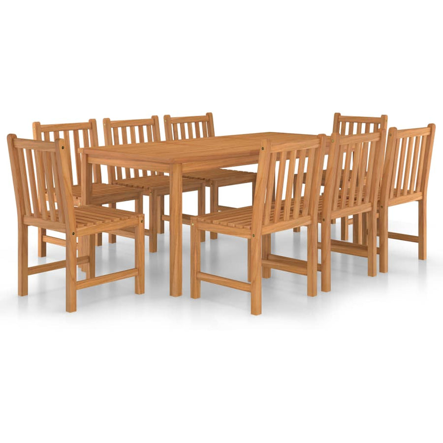 9-Delige Tuinset Massief Teakhout 8x stoel + Tafel