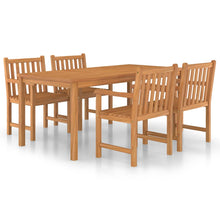 5-Delige Tuinset Massief Teakhout 4x Fauteuil + Tafel