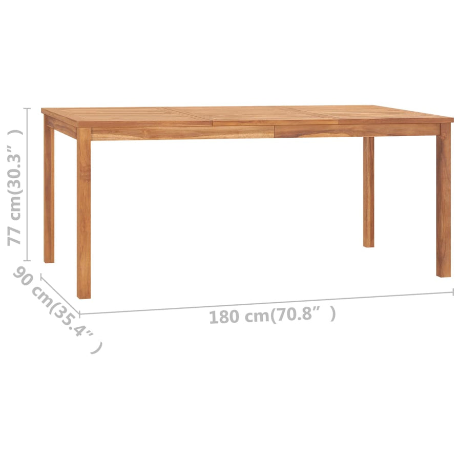 5-Delige Tuinset Massief Teakhout 4x Fauteuil + Tafel