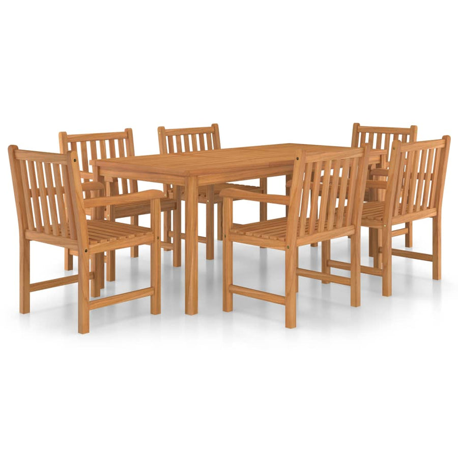7-Delige Tuinset Massief Teakhout 6x Fauteuil + Tafel