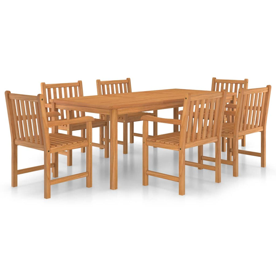 7-Delige Tuinset Massief Teakhout 6x Fauteuil + Tafel